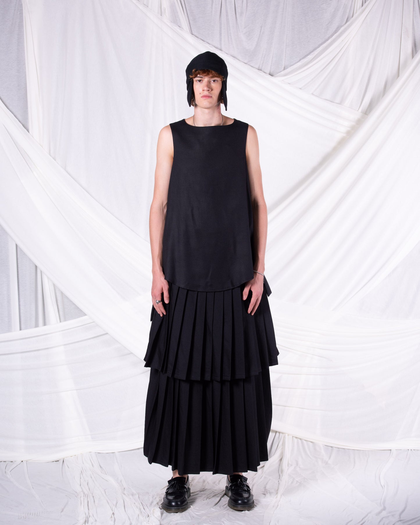 Z Double Layer Pleated Skirt