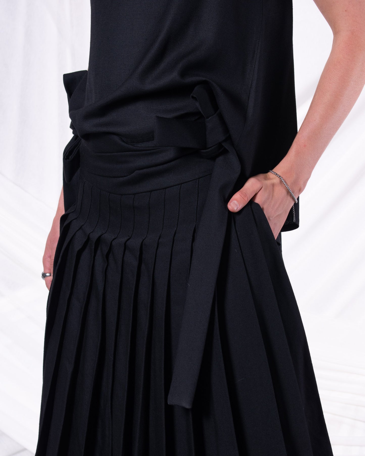 Z Double Layer Pleated Skirt